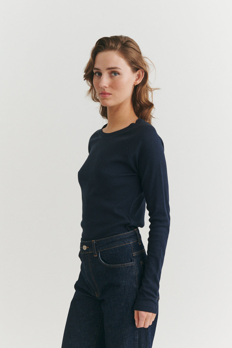 Basic Apparel Arense LS Tee T-shirts 606 Sky Captain